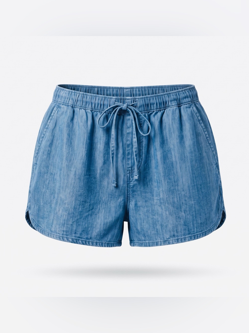 Abercrombie & Fitch Light Blue Drawstring Denim-Style Shorts - Size XS